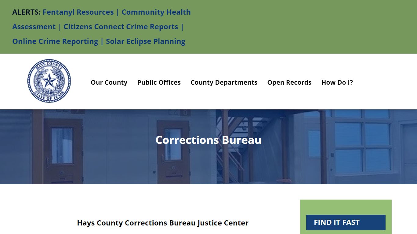 Sheriff – Corrections Bureau - Hays County